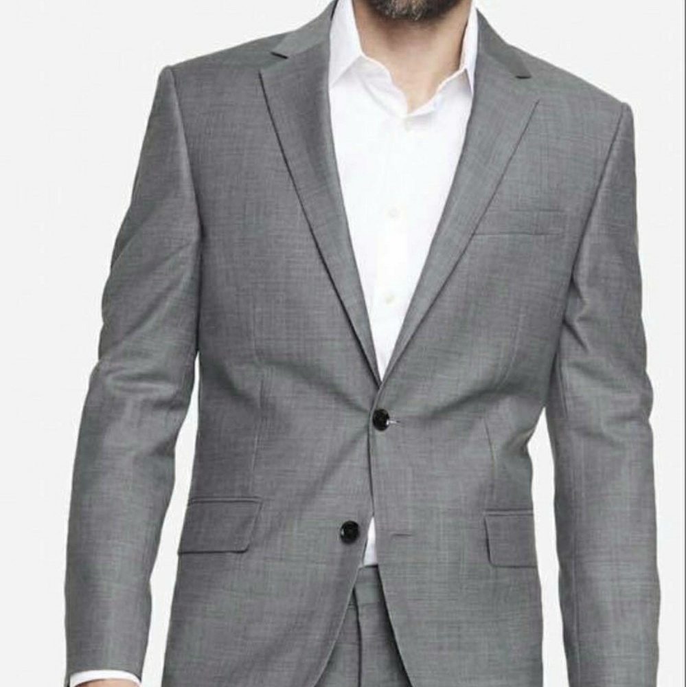 Express Clasic Grey Suit Fitted